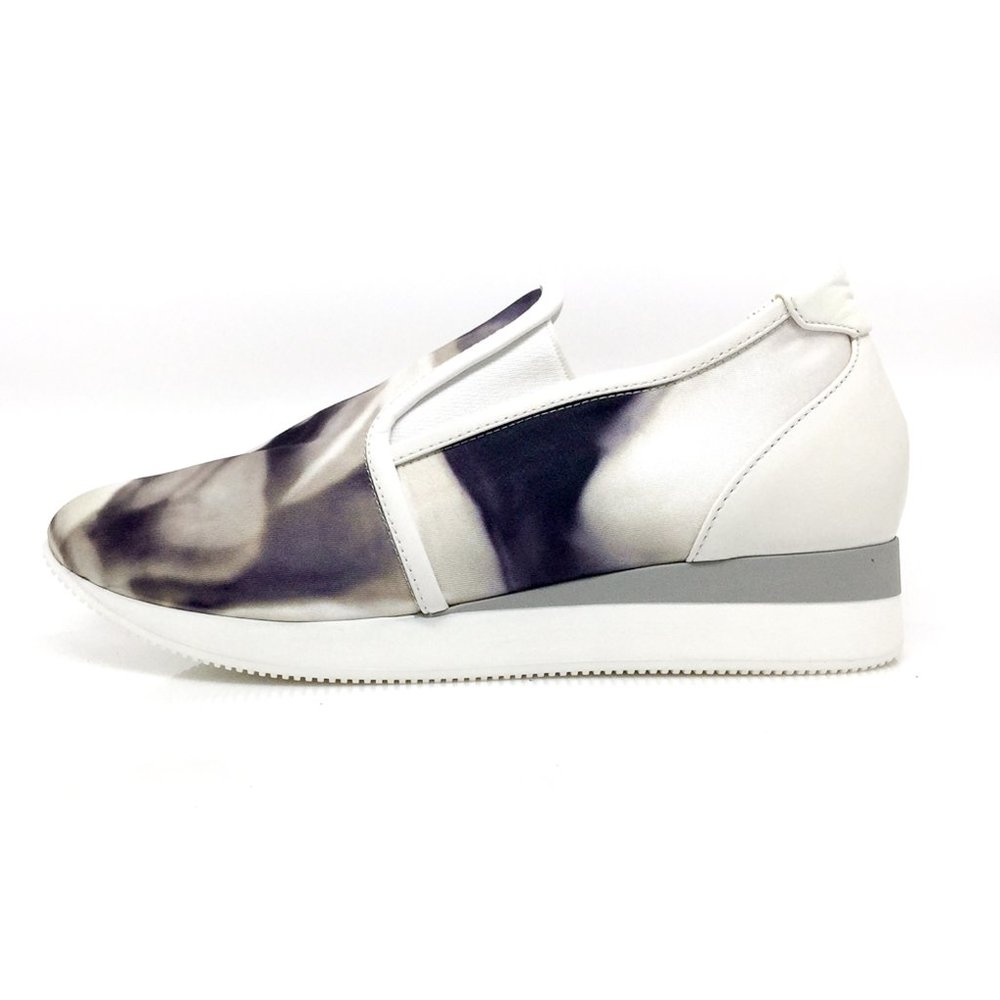 NEW MAX MARA MM 30 Neutro Gray Floral Sneakers - Picture 13 of 14